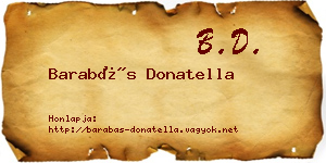 Barabás Donatella névjegykártya